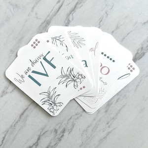 Cartes jalons FIV // Cadeau de soins FIV // Cartes photo FIV