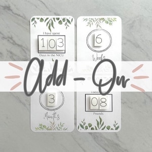 Ajoutez du velcro et des chiffres pour les cartes d'étapes pour bébés USIN//Cartes d'étapes pour bébés prématurés NICU//Cartes non sexistes