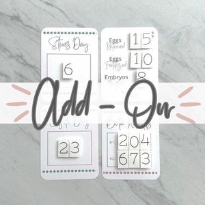 Ajoutez du velcro et des chiffres pour les cartes photo FIV // Cartes photo Jalon FIV avec Velcro // Cartes photo Jalon Fertilité
