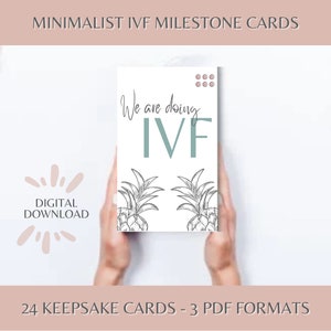 Téléchargement NUMÉRIQUE de cartes d'étapes de FIV // Cadeau de soins de FIV // Cadeau d'infertilité // Cartes de photos de fertilité // Cartes d'étapes imprimables