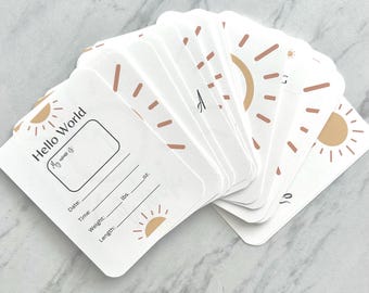 Sun Design Baby Milestone Cards: Newborn Photo Props
