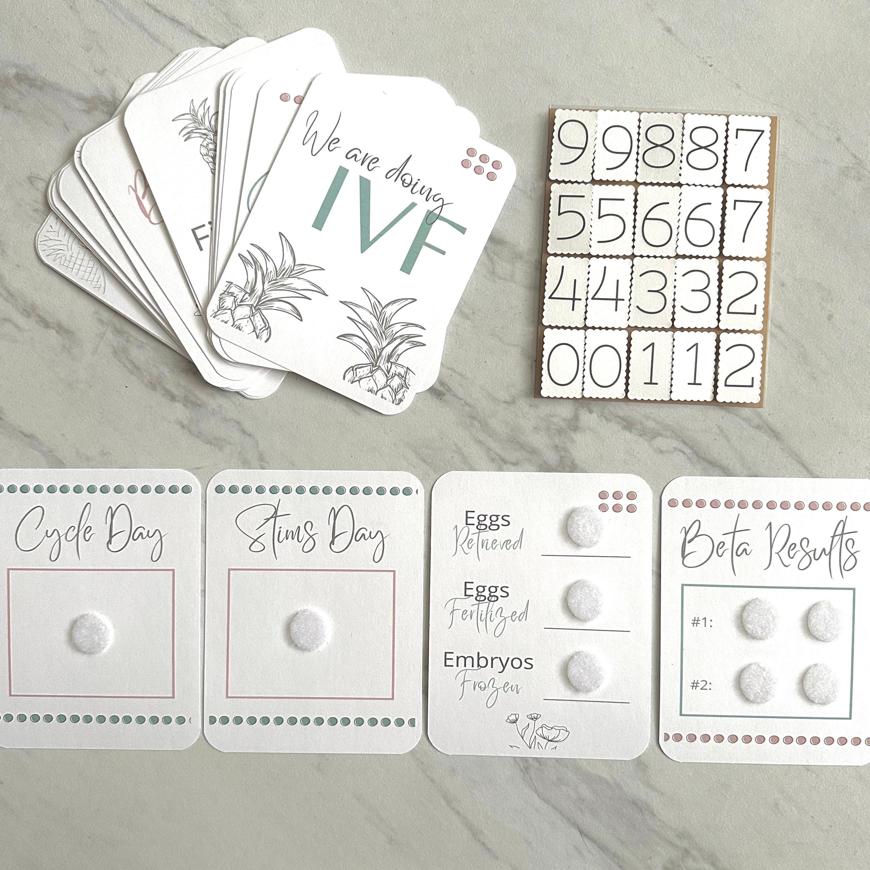 Ivf meilenstein karten - Etsy.de
