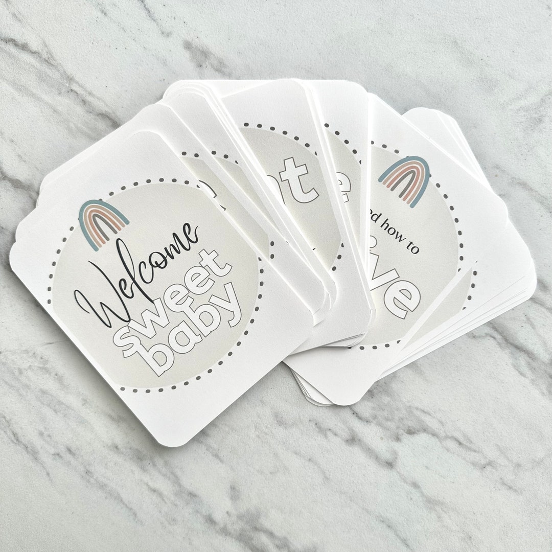 Rainbow Baby Milestone Cards | Photo Props, Keepsake Set - Etsy