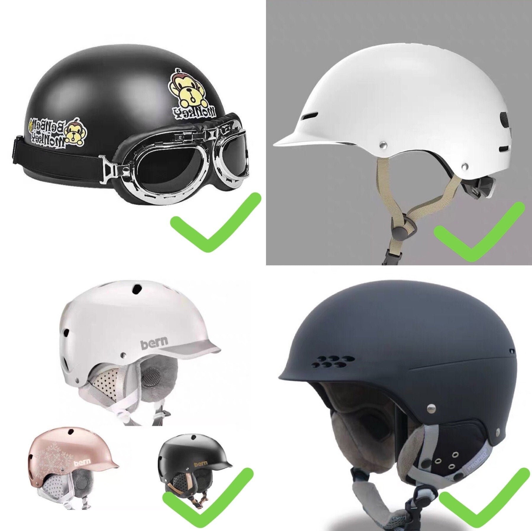 F Fityle Housse De Casque De Ski – Forme Éléphant, Tricot Doux, Tour De Tête 55-62 Cm – Accessoire Amusant Et Mode Pour Pistes