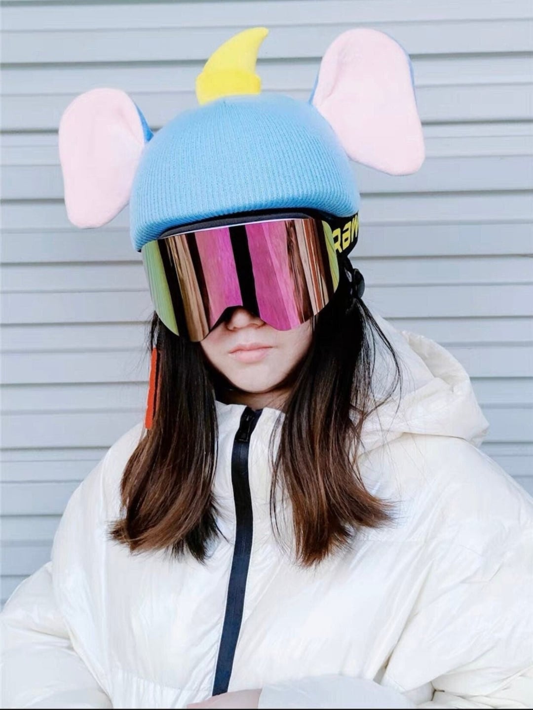Cute Little Elephant Uni Size Ski Helmet Cover for Adults and Kids