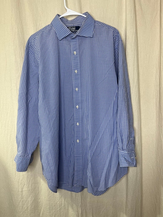 Vintage 1990s Polo Ralph Lauren Regent Blue Checke