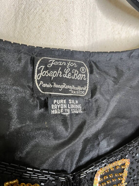 Vintage 1980s Jean for Joseph Le Bon Silk Beaded … - image 2