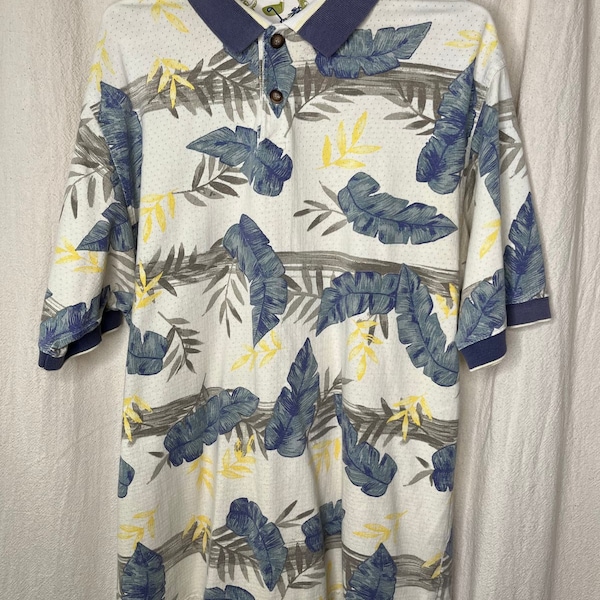 The Skins Game Golf Tropical Bird of Paradise Resort Country Club Shirt L