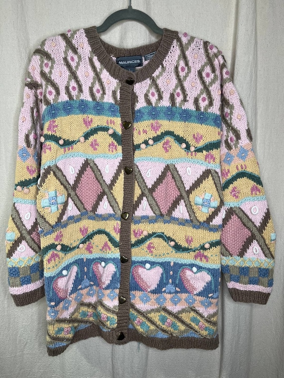 Vintage 1990s Maurices Pastel Maximalist Patchwork