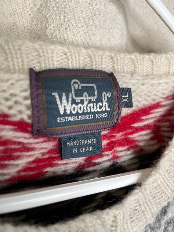 Vintage 1990s Woolrich Patchwork Reindeer Christm… - image 2