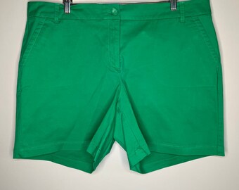 Crown & Ivy - Short chino classique vert Kelly 6 pouces 18 W