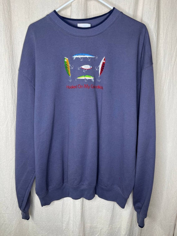 Grandpa fishing sweatshirt mens - Gem