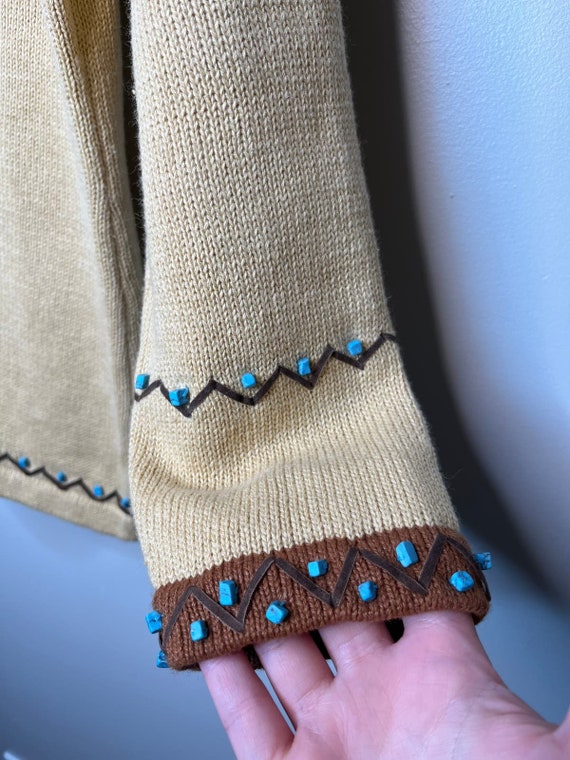 Vintage 1990s Storybook Knits Turquoise Navajo So… - image 3