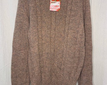 Deadstock vintage années 1980 McGregor Wool Blend Cable Fishermens Knit Sweater XL