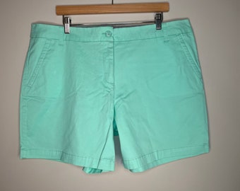 Crown & Ivy Bright Teal Blue Classic Chino 6-Zoll-Shorts 18W