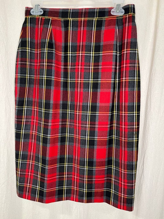 Vintage 1990s JH Collectibles Red Plaid Tartan Hol