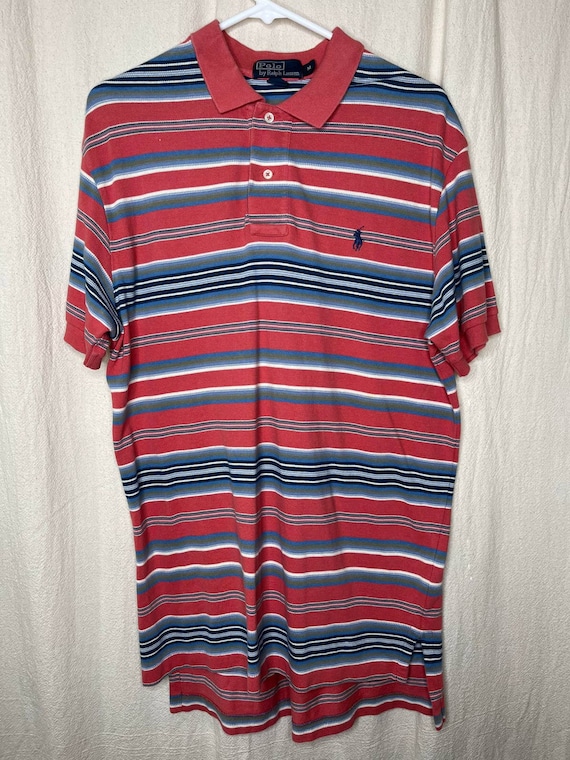 Vintage 1990s Polo Ralph Lauren Muted Rainbow Stri