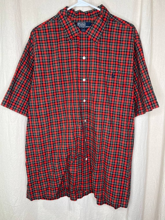 90s Polo ralph lauren madras plaid shirt. medium – Vintage Sponsor