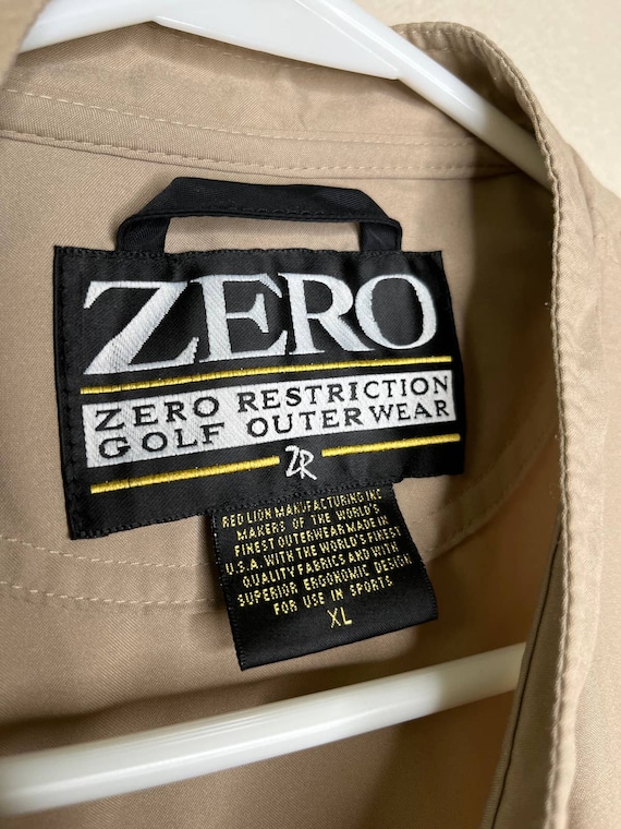 Zero Restriction Golf Outerwear ZR Tan Khaki Quarter Zip Windbreaker Chaleco XL Etsy Mexico