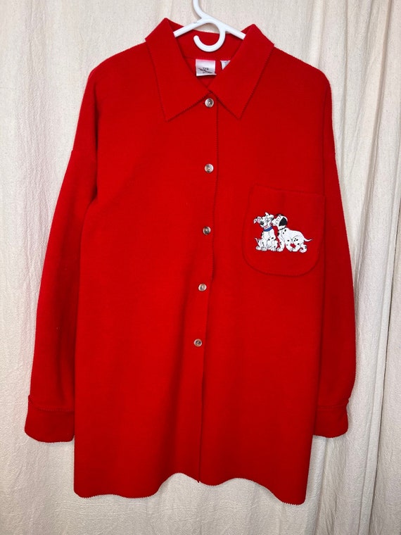 Vintage 1990s Disney Store Red Fleece 101 Dalmatia