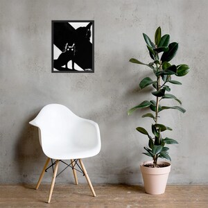 Shadow Cat Framed Poster Print