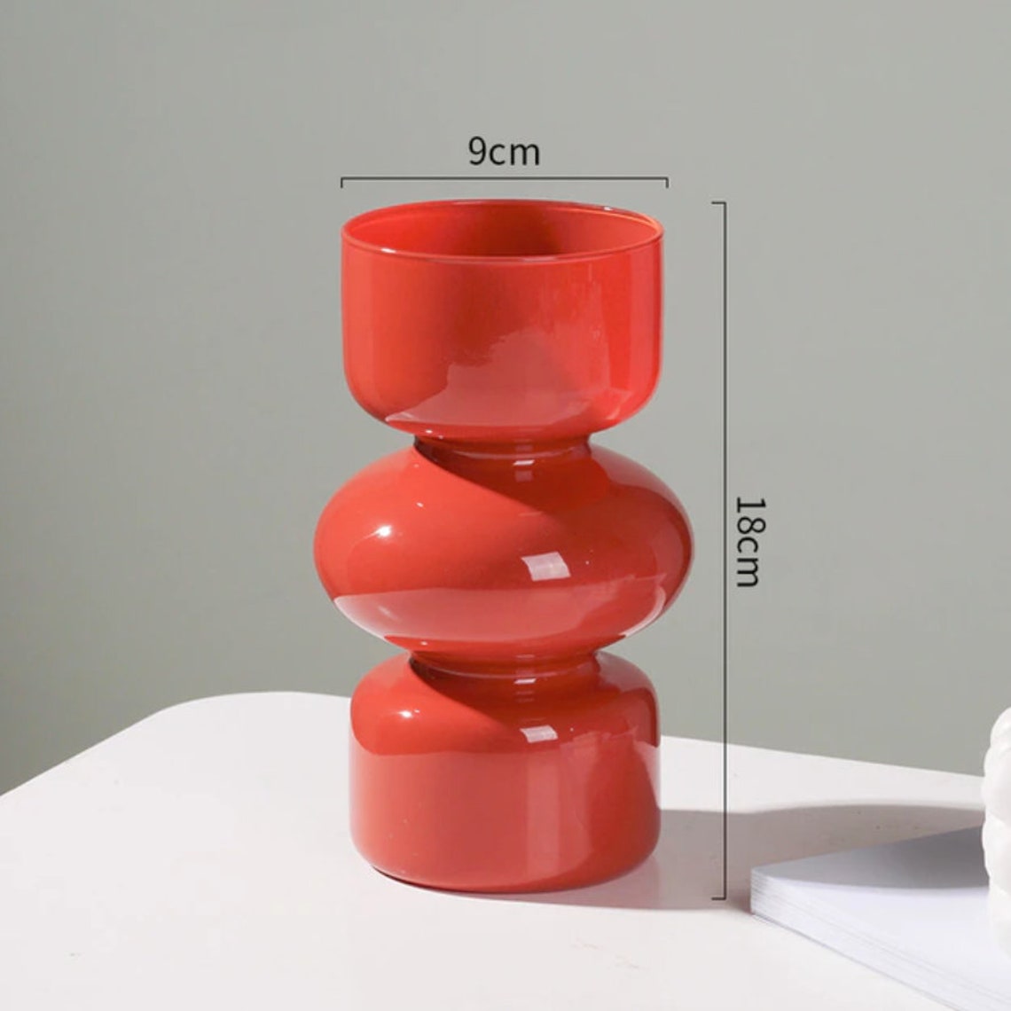 Nordic Wavy Glass Vase Elegant Round Wavy Vase Flower Etsy