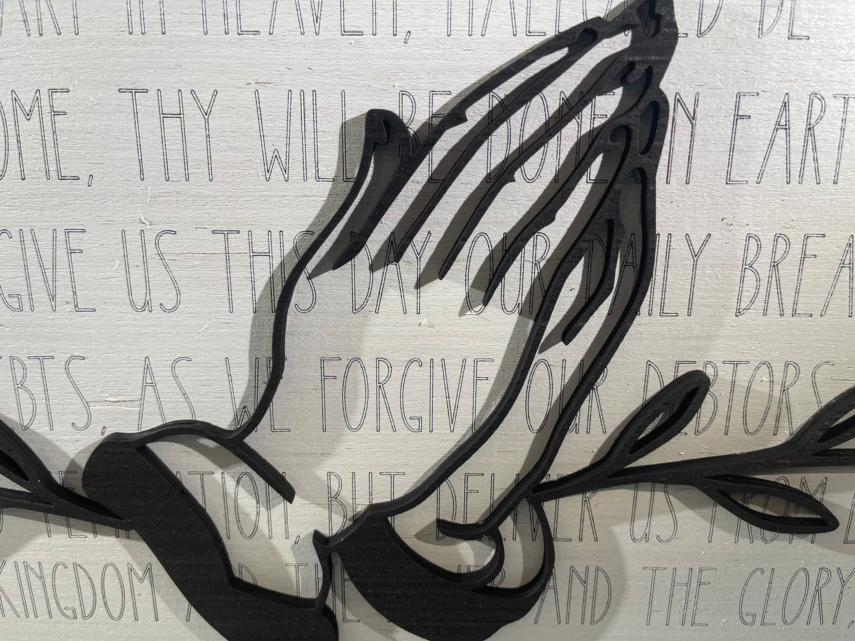 The Lords Prayer Signchristian Wall Decor Wood Church Sign Etsy