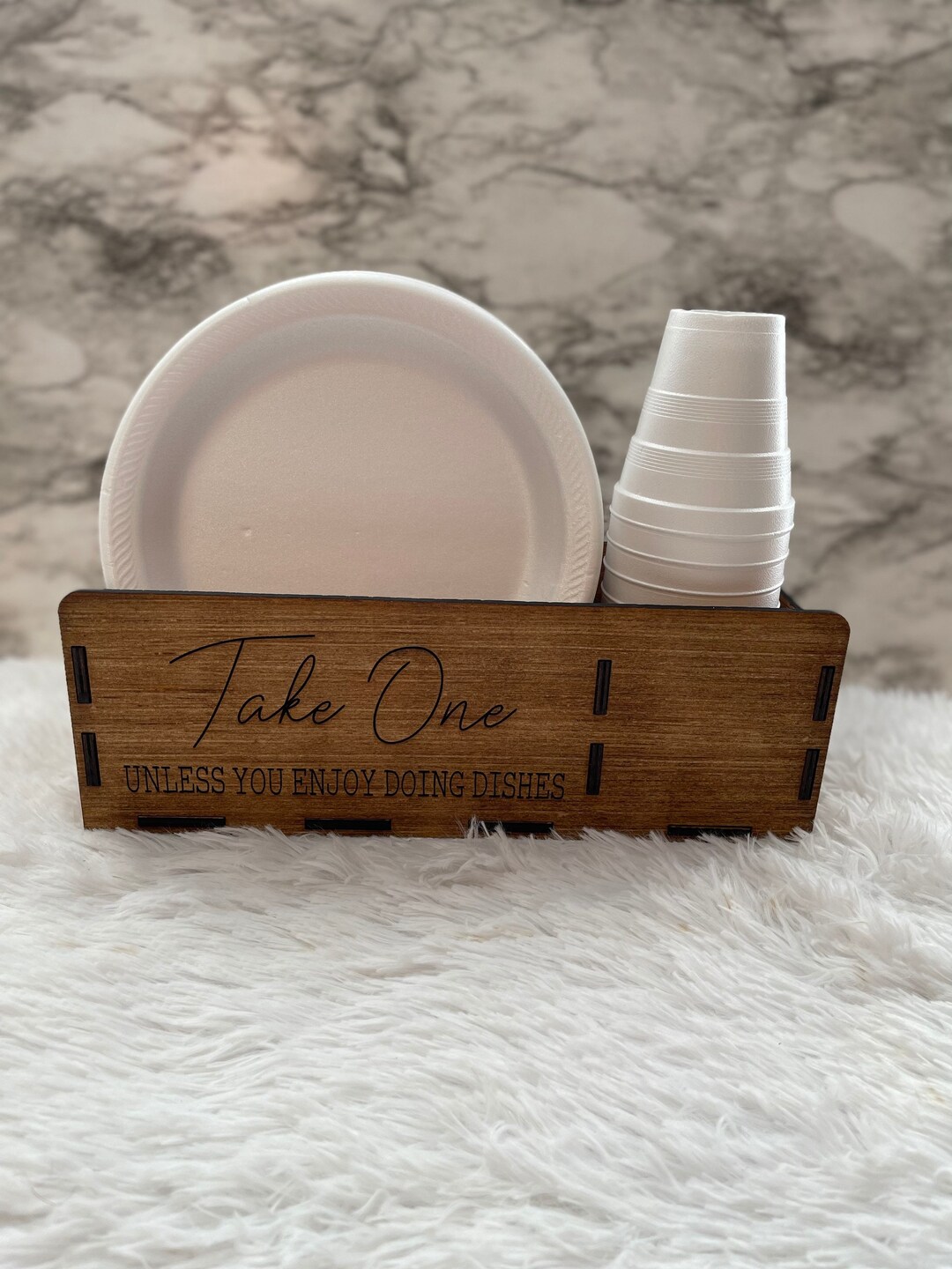 Paper Plate and Cup Holder Paper Plate Caddy Picnic Decor Farmhouse