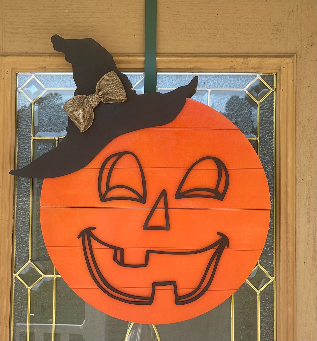 Jackolantern Door Hangerhalloween Door Hangertrick or Etsy