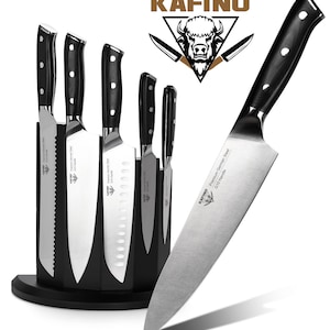 Magnetic Knife Block Holder  Knife Organizer Block Cutlery Display Stand Knife holder for kitchen counter Kitchen Organizer for 5 knives