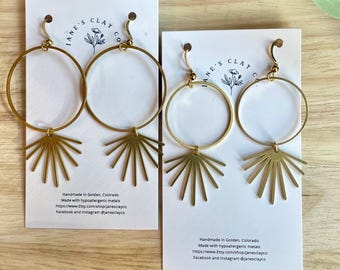 Gold Starburst Dangles