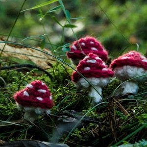 Fliegenpilz gehäkelte Ohrringe