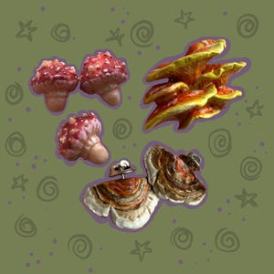 Handmade Mushroom Pins