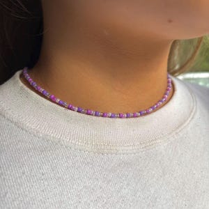 Blue Mix Beaded Necklace - Etsy