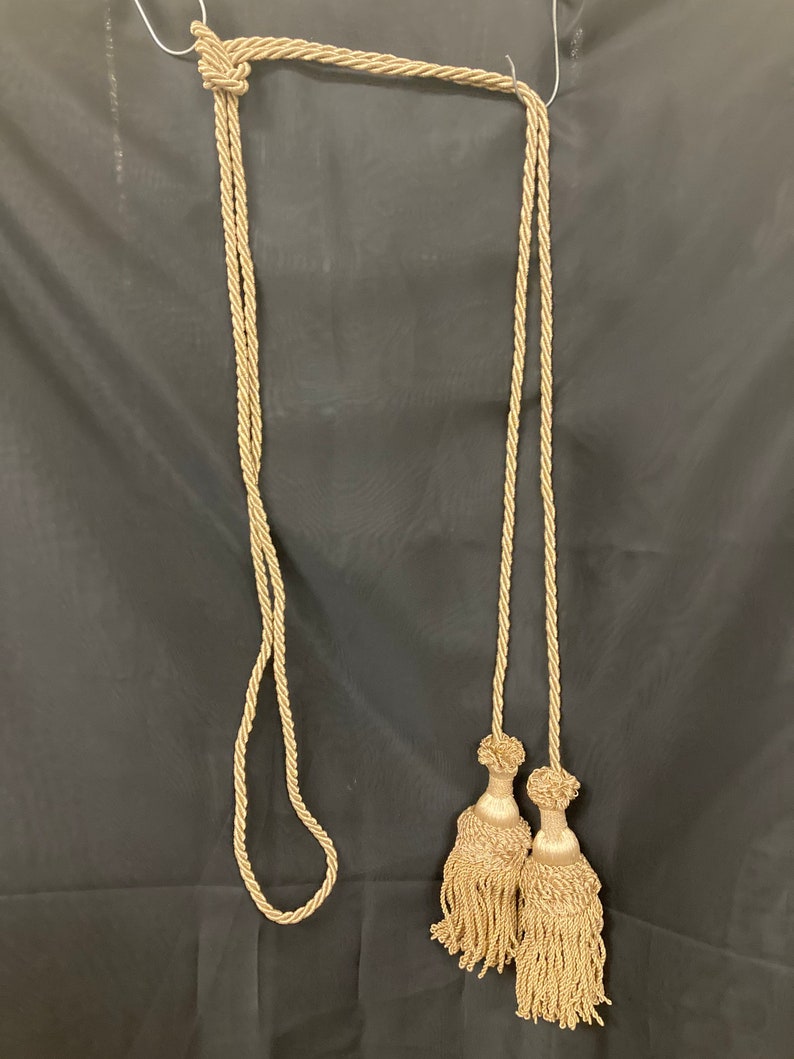 10’ Italian Old Gold Rope With Tassels - Etsy