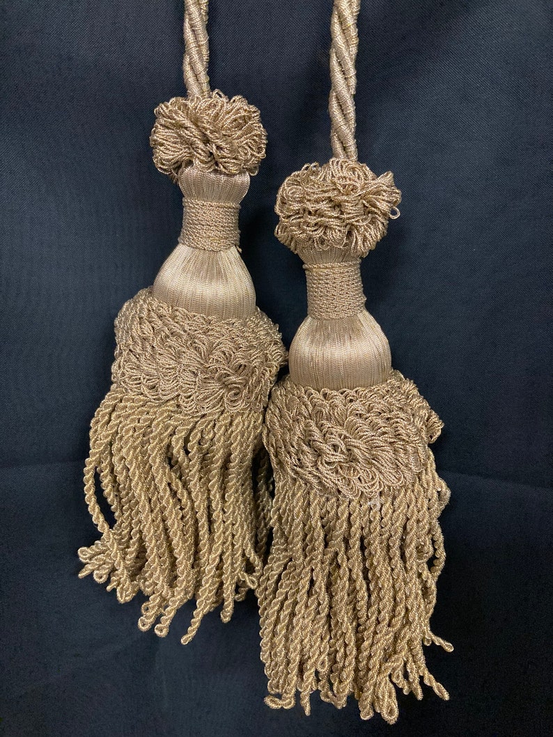 10’ Italian Old Gold Rope With Tassels - Etsy
