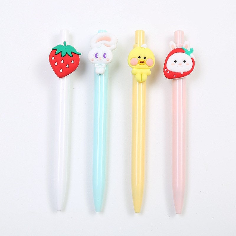 Cute Cartoon Candy Fruit shaped Press type Fine Gel Pens - Temu
