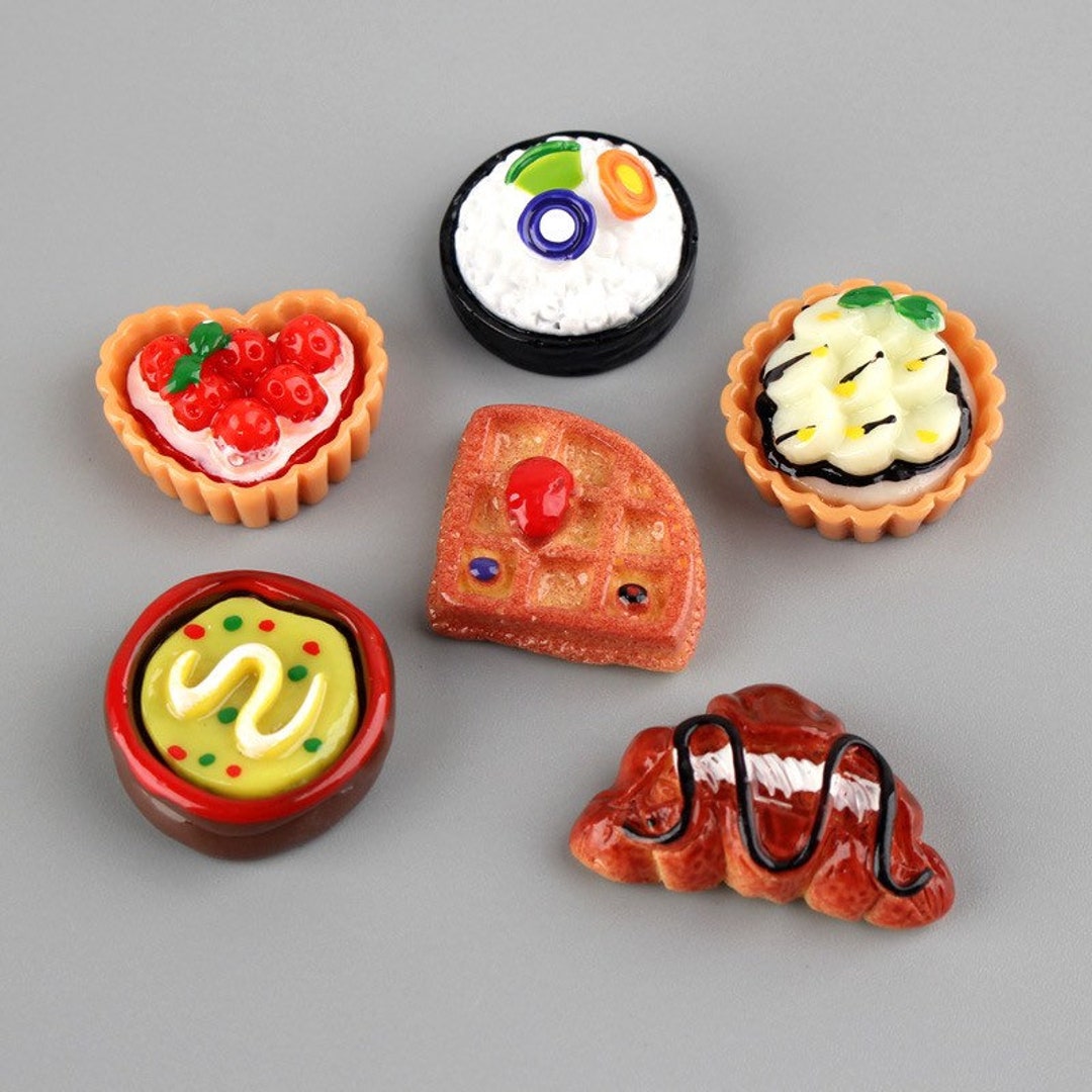 JOYDODY Incredible art Pieces Mixed lot Food Resin Flatback cute Cabochons  Decoden Pieces,20pc per packet. (Food)