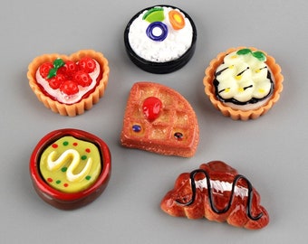 Kawaii Food Flatback Resin Cabochon cake Cabochons for Bows Accessories Phone Deco Part Scrapbooking DIY