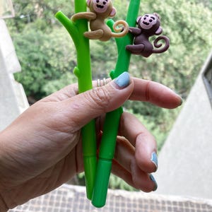 1pc Monkey Gel Pens Novelty Stationery Cute Cartoon Gel Pen and Pencils Student Signature Pen Kawaii School Supplies