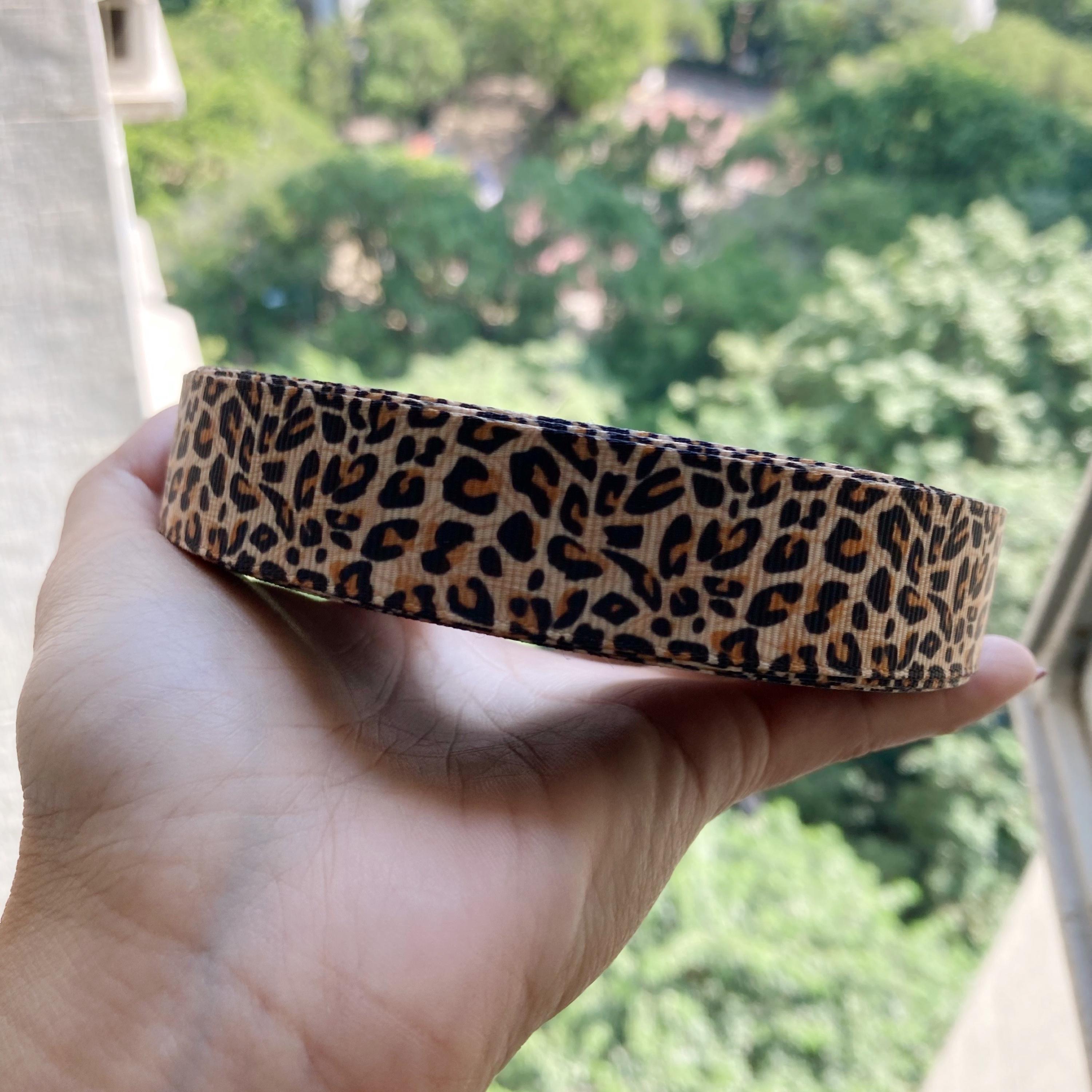 Premium Ripskorn Leopardendruck Band - Gepard Tier Design