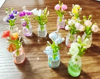 Glow in the Dark Flowers in Glass Vases Resin Charms: DIY Craft Supplies