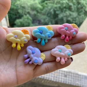 DIY resin charms Star Cloud Flatback pendants kawaii cabochon ornament craft decoration fashion jewelry making