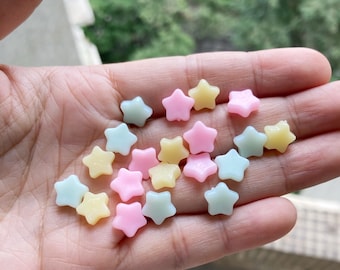 9MM DIY resin soft small star charms pendants kawaii cabochon ornament craft decoration fashion jewelry making