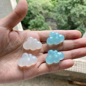 Harz Kawaii Himmel Wolke Anhänger Cabochon für DIY Schmuckherstellung Zubehör Harz Cabochon Verschönerung