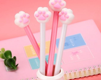Gatto carino Paw Ballpoint Pen Gel Pens Kawaii Materiale scolastico Cancelleria, Kid Crafts