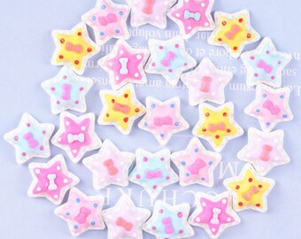 50 Bottoni Glitter A Forma Di Stella In Resina - Per Cucito, Scrapbooking, Progetti Fai Da Te, 12,5 Mm - 3