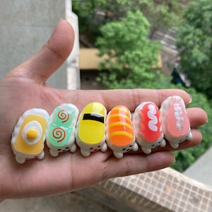 Kawaii Harz 3D Sushi Flache Rückseite Cabochon Handwerk Kleidung DIY Scrapbooking Zubehör