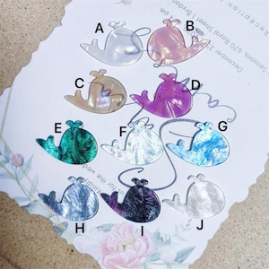 New Cute Acrylic Beautiful Whale Flat Back Cabochon Scrapbook Kawaii DIY Embellishments Accessories