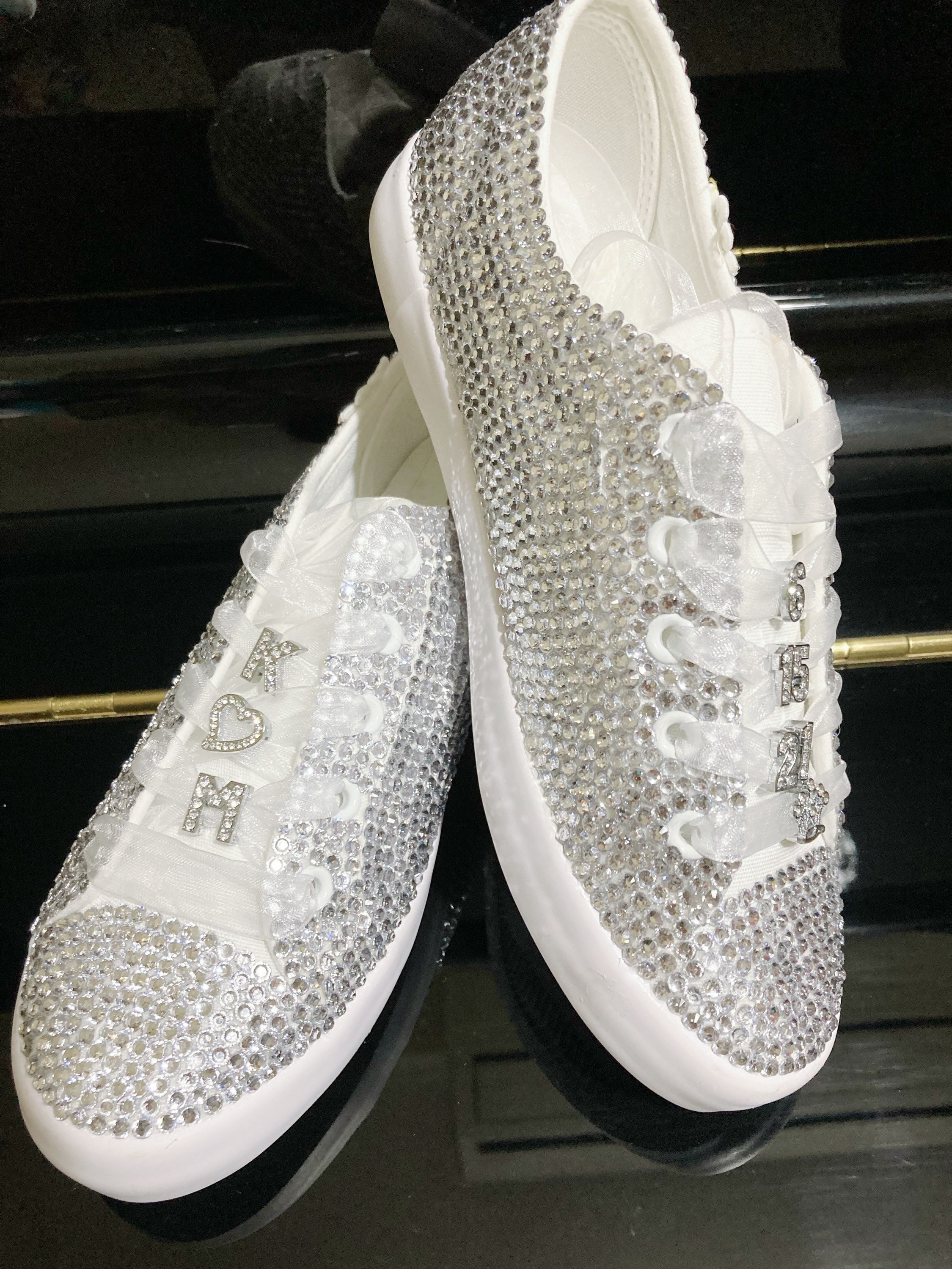 Women Sequins Trainers Bling Glitter Lace Up Sneakers Running Sports Shoes-Size  | eBay
